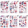 12 Sheets 4th of July Temporary Tattoos for Women, 4th of July Gnomes Party Supplies Favors Decorations Patriotic USA American Flag Fake Tattoos Stickers Independence Day Party Favors Gifts view 3