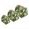 Cotton Quilted Wash Bags, Toiletry Bags, Set of 3 Pieces Toiletry Bag, Block Printed Floral Design Makeup Pouch Zipper Bag, Cosmetic Bag view 3