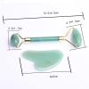 YEDECOR Jade Roller Massager and Gua Sha Set - Beauty Roller & Guasha Tool for Face, Eye, Neck, Body - Natural Healing Crystal for Massage, Beauty Skin Care,Aventurine view 2