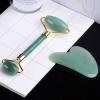 YEDECOR Jade Roller Massager and Gua Sha Set - Beauty Roller & Guasha Tool for Face, Eye, Neck, Body - Natural Healing Crystal for Massage, Beauty Skin Care,Aventurine view 3