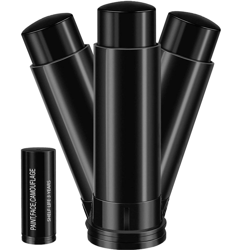 Yrarbil Eye Stick (Black) for Sports, Easy to Color Black Face Makeup Eye Stick Football/Baseball/Softball/Lacrosse Cosplay Makeup Accessories (3 Pcs)