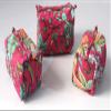 Set of 3 Pieces Toiletry Bag, Cotton Quilted Wash Bags, Toiletry Bags, Block Printed Floral Design Makeup Pouch Zipper Bag, Cosmetic Bag view 3