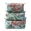 Set of 3 Pieces Gadget Bag, Indian Cotton Handmade Floral Hand Block Print Toiletry Bag Storage, Quilt Wash Bag, Cosmetic Pouch,Travel Bag view 1