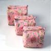 Jaipuri Cotton Bag, Set of 3 Pieces Toiletry Bag Storage, Quilted Wash Bag, Handmade Floral Print Cosmetic Organizer, Hand Block Travel bag, view 2