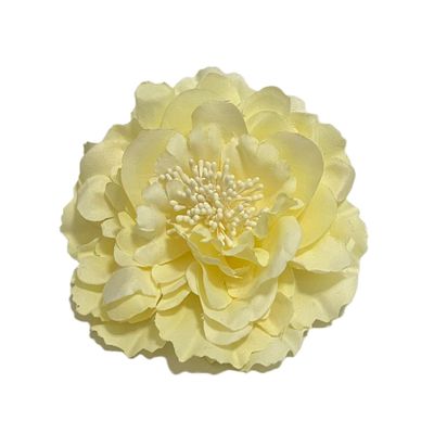 Koolgil Women's Bohemia Peony Flowers Hairpin Hair Clip Flower Brooch for Travel Party Festivals PF-11 (Cream) (Pack of 1)