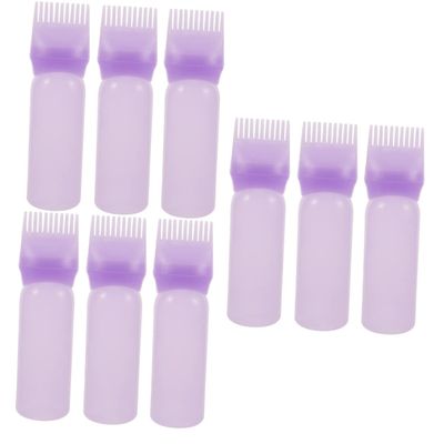 FRCOLOR 9pcs Root Comb Oil Applicator Bottle Hair Oil Scalp Applicator for Hair Dyeing