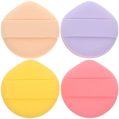 Beaupretty 4pcs Round Makeup Puff Dual-sided Foundation Sponge for Wet Dry Use Soft Skin-friendly Material for Face Makeup and Blending for