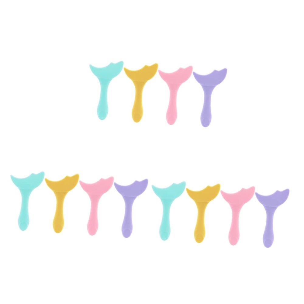 FRCOLOR 12pcs Silicone Eyeliner Stencil Reusable Eye Makeup Tools for Easy Application of Eyeliner Eyeshadow and Mascara for Beginners and Professionals