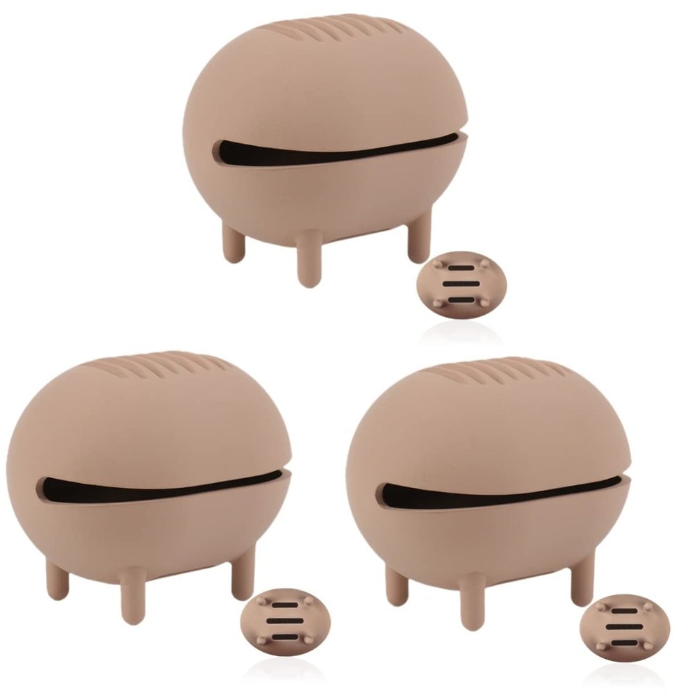 Cabilock 3pcs Portable Breathable Makeup Sponge Holder Silicone Powder Puff Box for Organized Storage for Travel and Home Use Keeps Beauty Sponges Dry and Dust