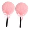 FOMIYES 2pcs Makeup Powder Puff Fluffy Face Powder Puff Handle Makeup Setting Pads view 1