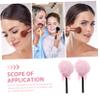 FOMIYES 2pcs Makeup Powder Puff Fluffy Face Powder Puff Handle Makeup Setting Pads view 3