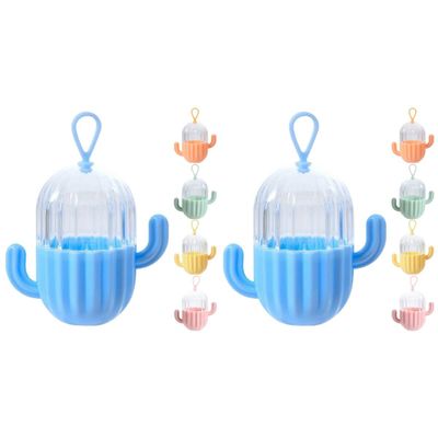 Cabilock 2sets Makeup Sponge Holder Set Travel Foundation Storage Container 5pcs*2