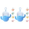 Cabilock 2sets Makeup Sponge Holder Set Travel Foundation Storage Container 5pcs*2 view 1