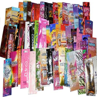 35 Indoor Sun Tan Tanning Bed Sample Packs Packages Suntan Lotion Bronzers ect Packettes