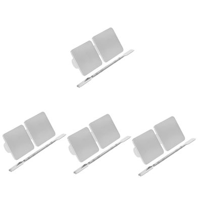 INOOMP 4sets Nail for Girls Mixing Plate Spatula Stainless Steel Beauty Tools for Salons Home