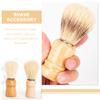 FOMIYES Mens Men 2pcs Beard Brush for Men Wood Mens Shave Brush Father's Day Shave Accessory Wood Brush Brush s Shaving Brush view 3