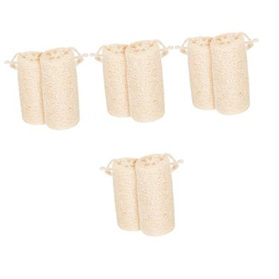 LIFKOME 8pcs Multi-Purpose Loofah Sponge Natural Dish Sponge for Kitchen Bath Cleaning