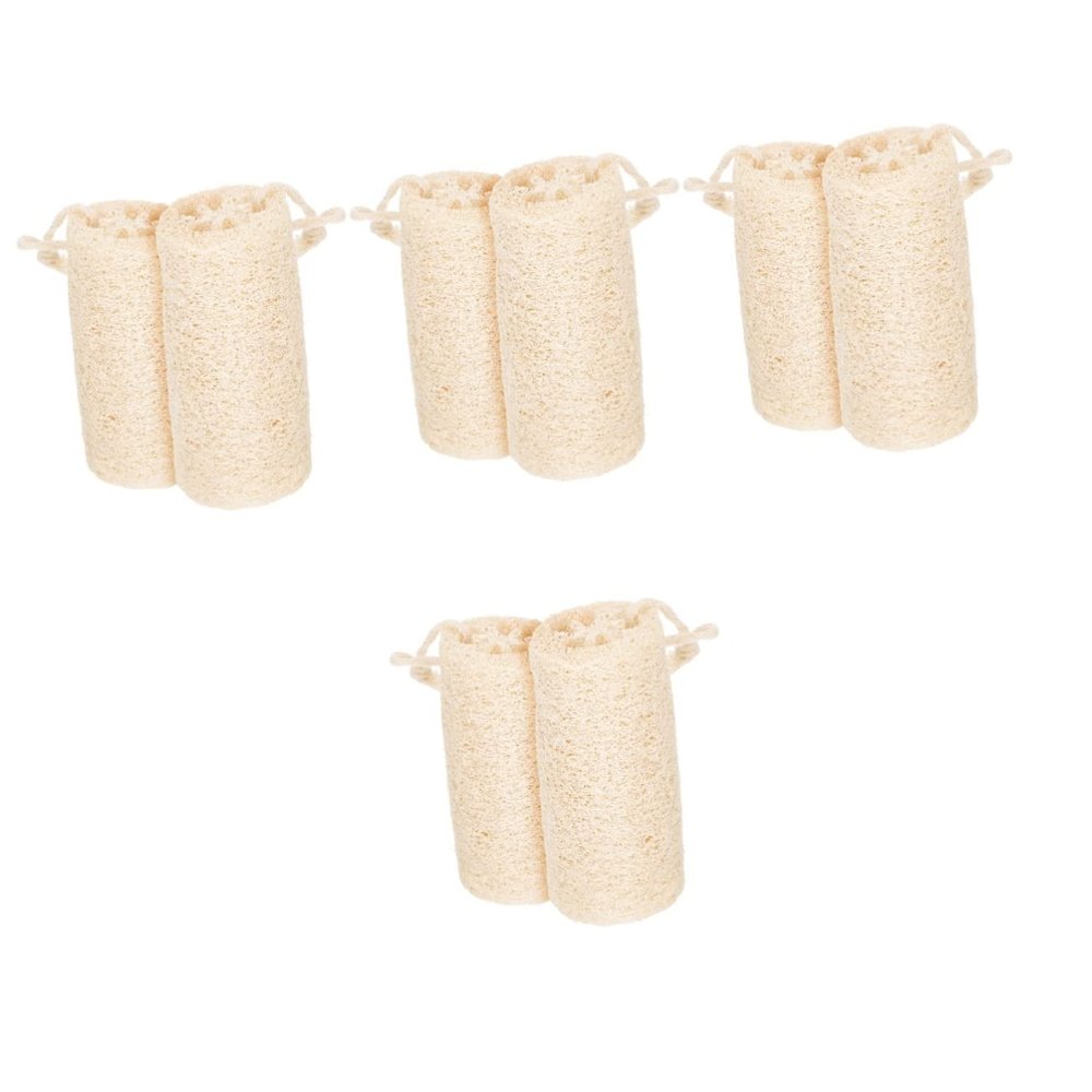 LIFKOME 8pcs Multi-Purpose Loofah Sponge Natural Dish Sponge for Kitchen Bath Cleaning