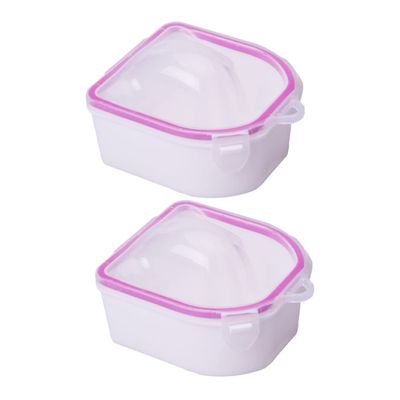FOMIYES 2pcs Nail Soaking Bowl Double Nail Art Tools for Manicure and Cuticle Softening Non-breaking Material for Home Salon Use
