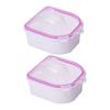 FOMIYES 2pcs Nail Soaking Bowl Double Nail Art Tools for Manicure and Cuticle Softening Non-breaking Material for Home Salon Use view 1