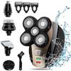 The Perfect Part 5-in-1 Rotary Electric Razor Bald Head Shaver | 4D Rechargeable and Cordless Beard Trimmer | Includes Skull Shaver, Clippers, Nose Hair Trimmer, Face Scrubber & Facial Cleansing Brush view 1