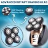 The Perfect Part 5-in-1 Rotary Electric Razor Bald Head Shaver | 4D Rechargeable and Cordless Beard Trimmer | Includes Skull Shaver, Clippers, Nose Hair Trimmer, Face Scrubber & Facial Cleansing Brush view 3