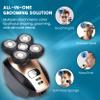 The Perfect Part 5-in-1 Rotary Electric Razor Bald Head Shaver | 4D Rechargeable and Cordless Beard Trimmer | Includes Skull Shaver, Clippers, Nose Hair Trimmer, Face Scrubber & Facial Cleansing Brush view 4