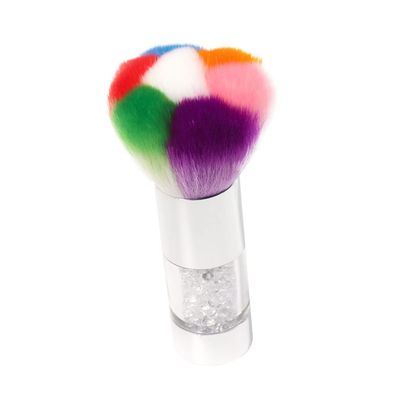 FRCOLOR 5pcs Creative Nail Cleaning Brush Rhinestone Handle Soft Bristle Dust Cleaner for Manicure and Nail Art for Salon and Home Use