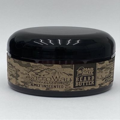 Narroway All Natural Beard Butter 4 oz Jar (Camo Unscented)