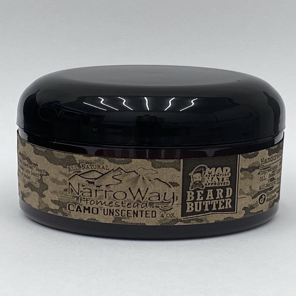 Narroway All Natural Beard Butter 4 oz Jar (Camo Unscented)