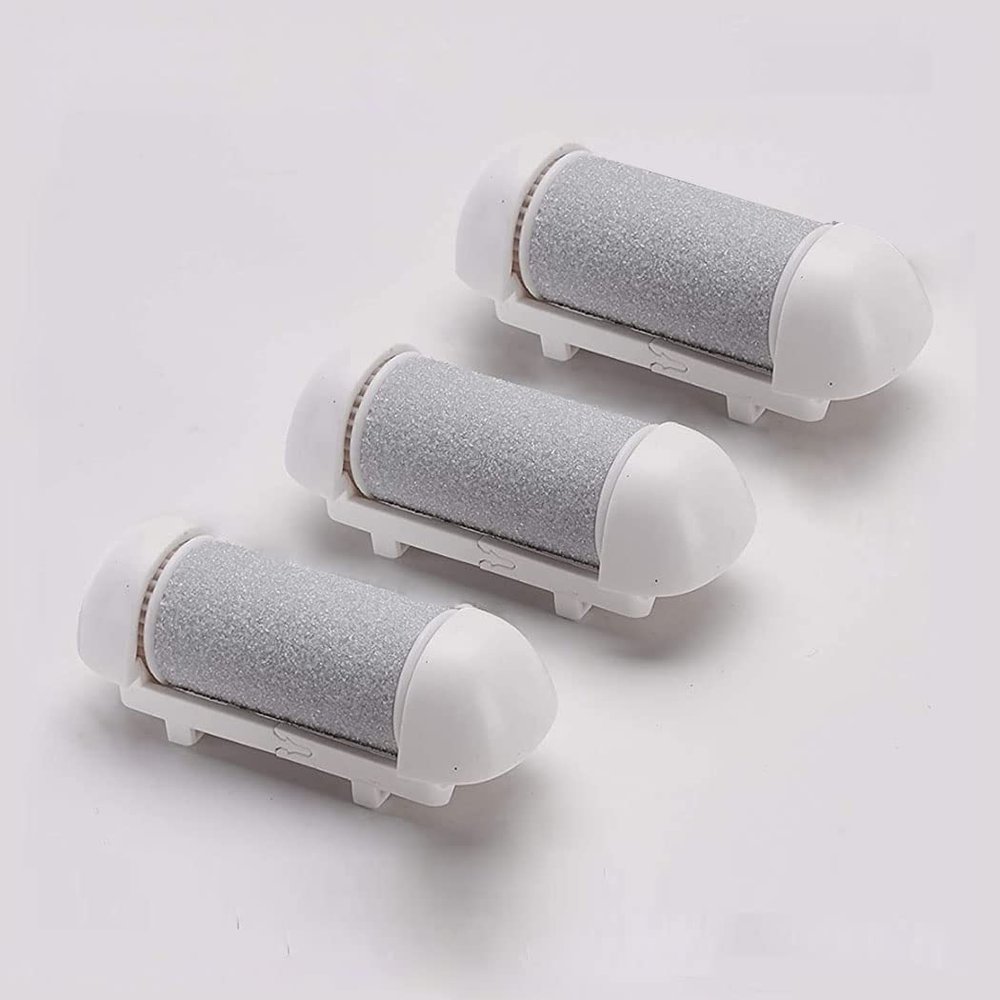3 Pack Electric Callus Remover Refill Grey, Same Rough Replacement Rollers Professional Feet Care Grinding Heads (3pcs Regular/Medium Coarse)