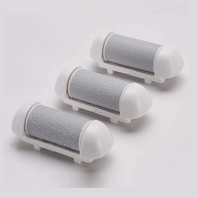 3 Pack Electric Callus Remover Refill Grey, Different Rough Replacement Rollers Professional Feet Care Grinding Heads (3pcs Different Coarse)