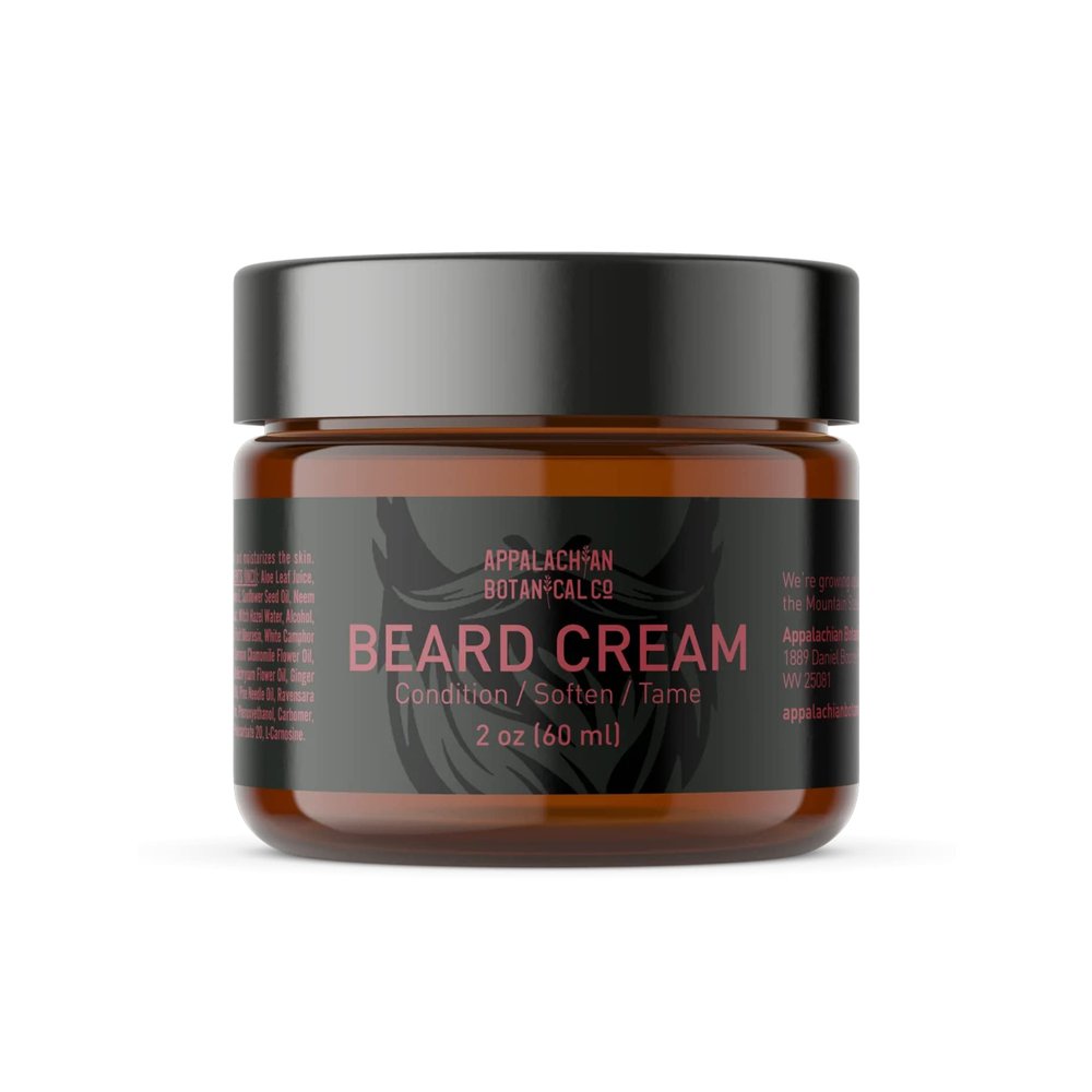 Appalachian Botanical Co Beard Cream for Men, 2 oz - Beard Conditioner for Men - Beard Butter for Men - Beard Thickener for Men