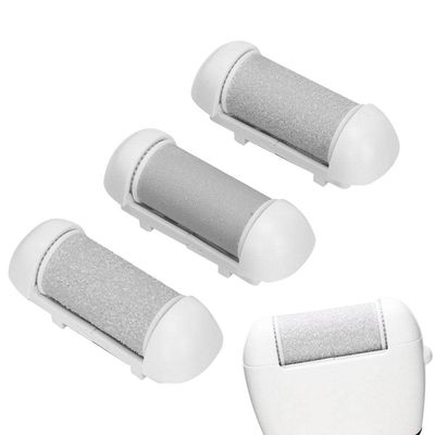 3 Coarse Replacement Roller Head for Electric Callus Remover Foot File Pedicure Tools for Feet Callus Shaver Pedicure Kit for Cracked Heels and Dead Skin (3 Diffrent Coarse, Grey)