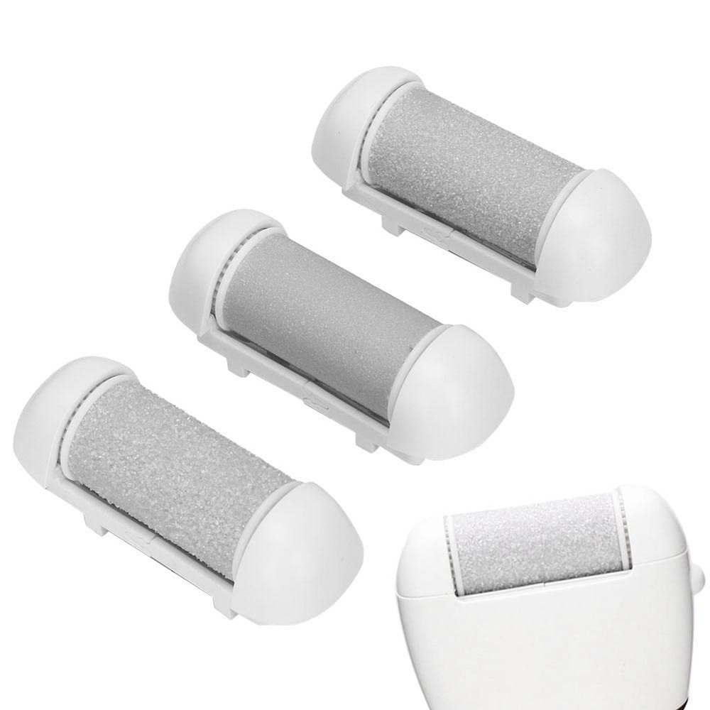 3 Coarse Replacement Roller Head for Electric Callus Remover Foot File Pedicure Tools for Feet Callus Shaver Pedicure Kit for Cracked Heels and Dead Skin (3 Diffrent Coarse, Grey)