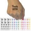Family is Everything Temporary Tattoo Water Resistant Fake Body Art Set Collection - Light Green (One Sheet) view 1