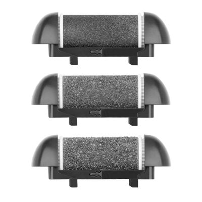 3 PCS Replacement Refill Rollers for Electric Callus Remover for Feet Pedicure Kit Roller Head Extra Coarse Regular Coarse Fine Coarse (3pcs Different Coarse)