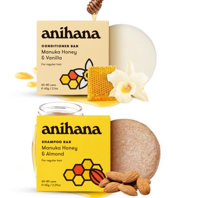 ANIHANA Shampoo and Conditioner Bars for Regular Normal Hair, Clean Purifying, Natural Healthy Look and Shine, Paraben Free