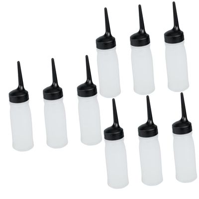 minkissy 9pcs Hair Dye Applicator Bottles Refillable Hair Coloring Shampoo Containers for Salon Use Lightweight Material for Easy Handling