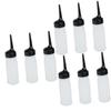 minkissy 9pcs Hair Dye Applicator Bottles Refillable Hair Coloring Shampoo Containers for Salon Use Lightweight Material for Easy Handling view 1