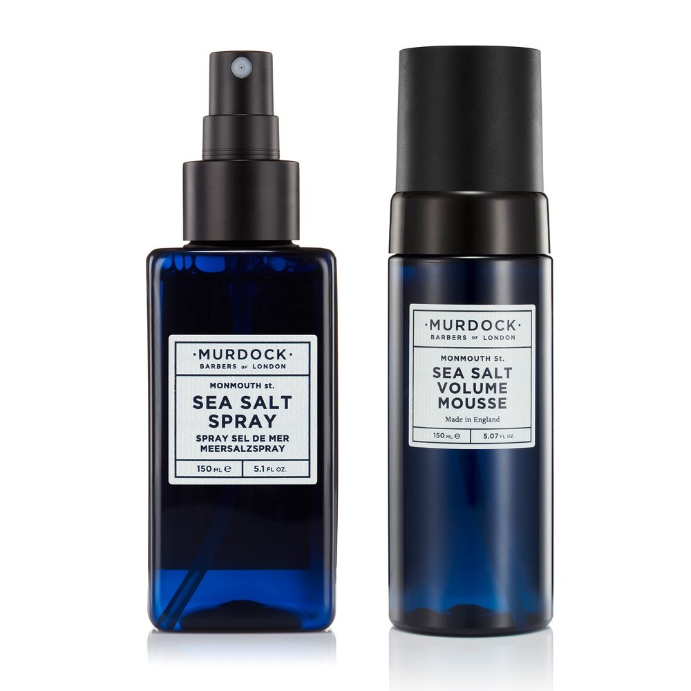 Murdock London Sea Salt Spray & Volume Mousse Bundle | Boosts Texture & Volume | Made in England | Pack of 2