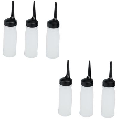 minkissy 6pcs Hair Coloring Bottles Squeeze Applicator for Salon Use for Easy Dispensing Material for Hair Dye and Perming