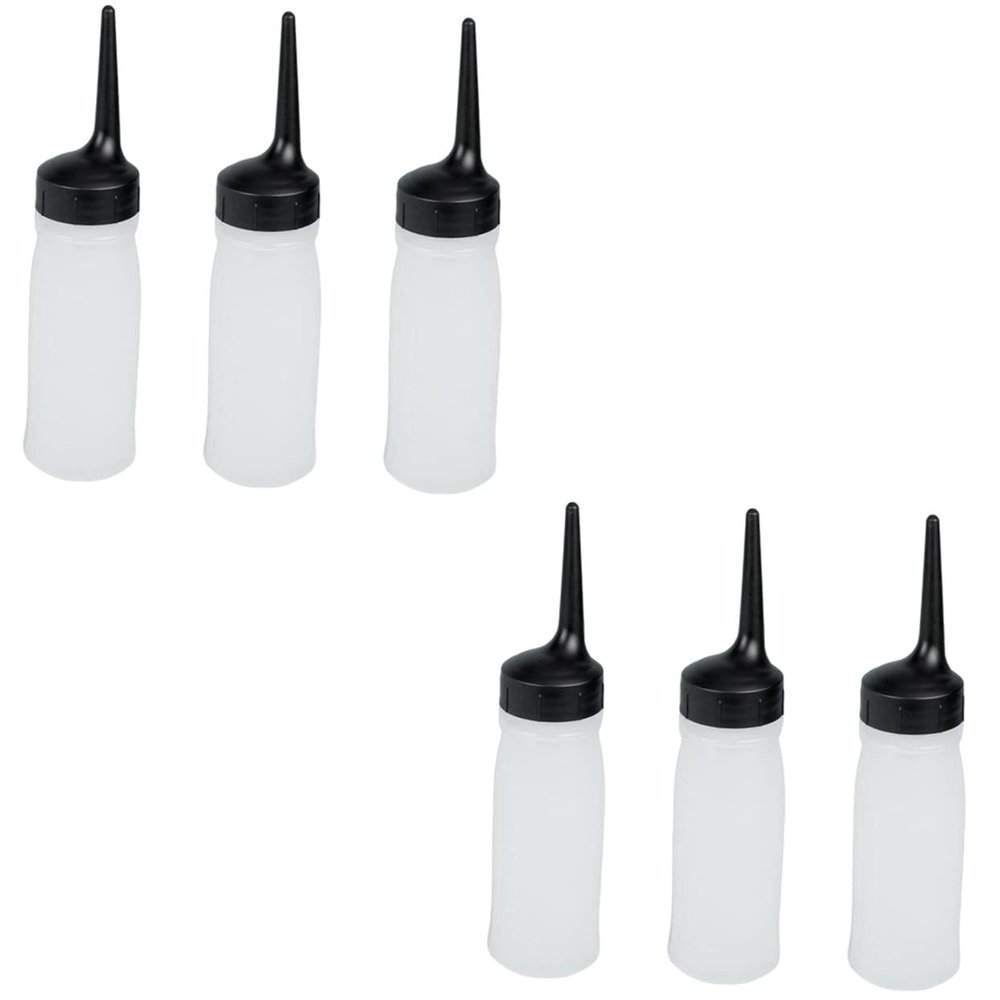 minkissy 6pcs Hair Coloring Bottles Squeeze Applicator for Salon Use for Easy Dispensing Material for Hair Dye and Perming