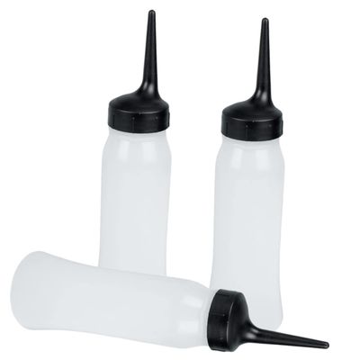 minkissy 3pcs Cleaning Bottle Hair Dye Bottle Squeeze Applicator Hair Dye Containers Oil Applicator Fine Tip To Color Empty Oil