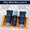Comme Homme Ultimate Scalp Care Bundle for Bald Men | 3-Step Routine with Scalp Wash, Exfoliator & Moisturizer | Deep Cleanse, 24-Hour Moisture & Skin Protection | Free Toiletry Bag Included view 3