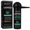 UOYOU Dark Brown Hair Fibers for Thinning 27.5g Bottle With Applicator | Natural Keratin Concealer for Hair Loss | Building Fibres Powder for Men and Women view 1