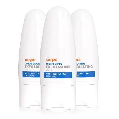 Carpe Exfoliating Underarm Scrub with Odor Protection, Underarm Exfoliator to Improve Deodorant Performance - Energizing Minty Fresh Smell - Armpit Scrub for Women and Men (3 Pack)