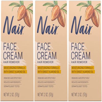 Nair Hair Remover Face Cream, 2 Oz, Pack of 3