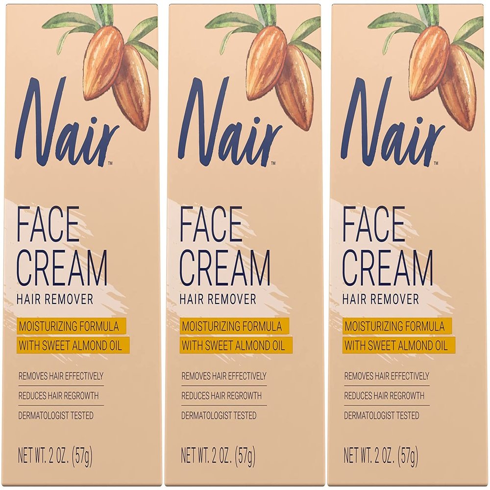 Nair Hair Remover Face Cream, 2 Oz, Pack of 3