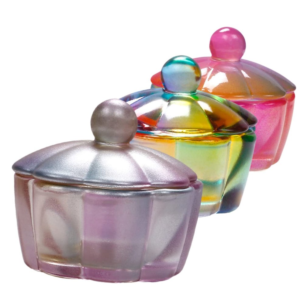 FOMIYES Elegant Manicure Accessory Set 3 Pcs Glass Dappen Dishes Nail Liquid Cup for Nail Art Nail Salon Supplies